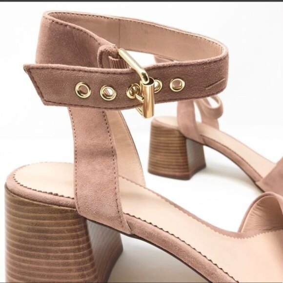 J.Crew Penny Ankle Strap Sandals in Frosted Taupe Suede Size 9.5 NWT - Picture 4 of 8